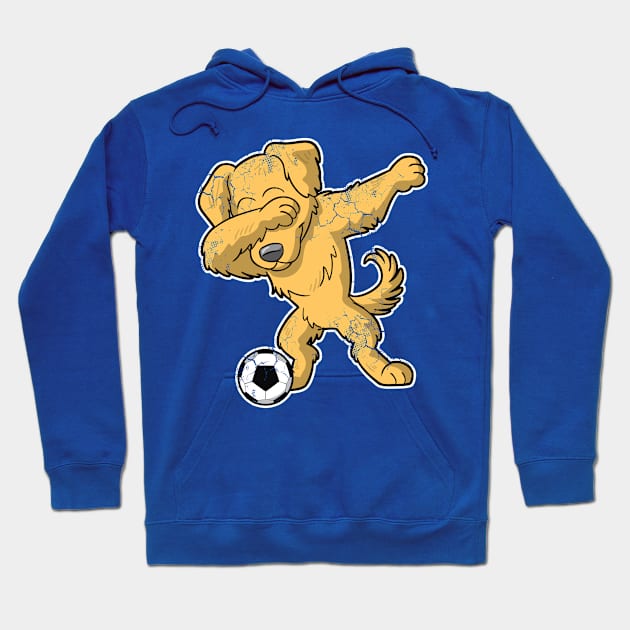 Soccer Golden Retriever Dance Hoodie by E